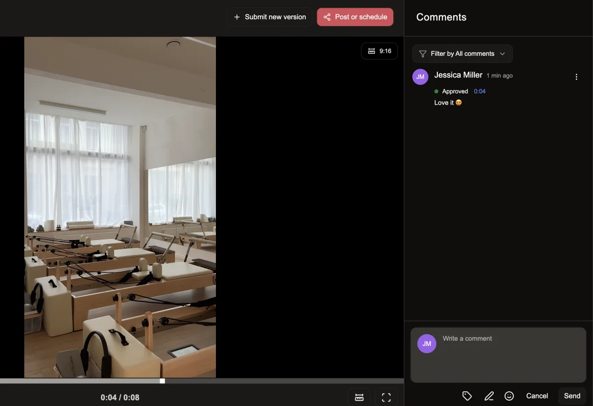 Collaborate directly on your images and videos